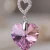 Srebrny naszyjnik z opalizującym kryształem Swarovski® serce 14 mm