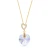 Naszyjnik srebrny pozłacany z kryształem Swarovski® serce 14 mm Aurore Boreale