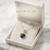 Elegancki pozłacany naszyjnik z kryształem Swarovski® serce w kolorze Emerald