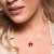 Naszyjnik damski z pozłacanego srebra z kryształem Swarovski® serce 14 mm Scarlet