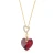 Naszyjnik srebrny pozłacany z kryształem Swarovski® serce 14 mm Scarlet