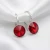 Srebrne kolczyki z czerwonymi kryształami Swarovski® Scarlet
