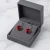 Damskie srebrne kolczyki z intensywnie czerwonymi kryształami Swarovski®