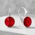 Okrągłe kolczyki Swarovski® Scarlet 8 mm ze srebra