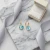 Damskie kolczyki pozłacane z jasnoturkusowymi kryształami Swarovski®