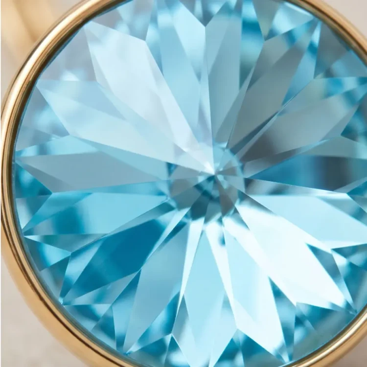 Eleganckie srebrne kolczyki pozłacane z kryształami Swarovski® 8 mm