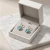 Błękitne kolczyki Swarovski® Light Turquoise z pozłacanego srebra