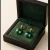 Eleganckie kolczyki pozłacane z kryształami Swarovski® w kolorze Majestic Green