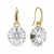 Kolczyki srebrne pozłacane wiszące z kryształami Swarovski® 10 mm Crystal