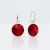 Srebrne kolczyki wiszące z kryształami Swarovski® Scarlet 10 mm