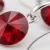 Damskie kolczyki srebrne z czerwonymi kryształami Swarovski® 10 mm