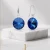 Damskie kolczyki srebrne z niebieskimi kryształami Swarovski® 10 mm