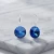 Srebrne kolczyki z dużymi kryształami Swarovski® Sapphire 10 mm