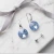 Wiszące kolczyki ze srebra z kryształami Swarovski® w kolorze Light Sapphire