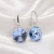 Srebrne kolczyki z dużymi kryształami Swarovski® Light Sapphire 10 mm