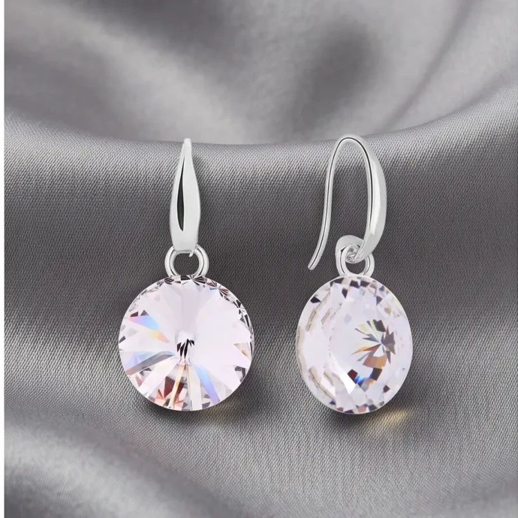 Kolczyki damskie wiszące z kryształami Swarovski® Crystal o wyjątkowym blasku