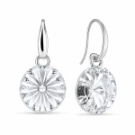 Kolczyki srebrne wiszące z kryształami Swarovski® 10 mm Crystal