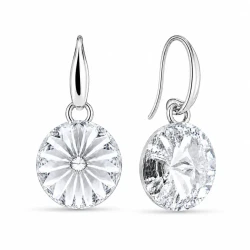 Kolczyki srebrne wiszące z kryształami Swarovski® 10 mm Crystal