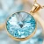 Delikatny pozłacany naszyjnik z lśniącym kryształem Swarovski® Light Turquoise