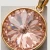 Naszyjnik z pozłacanego srebra z okrągłym kryształem Swarovski® Vintage Rose