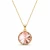 Naszyjnik srebrny pozłacany z okrągłym kryształem Swarovski® 12 mm Vintage Rose