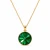 Naszyjnik srebrny pozłacany z okrągłym kryształem Swarovski® 12 mm Majestic Green