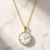 Delikatny pozłacany naszyjnik z dużym okrągłym kryształem Swarovski® Crystal