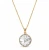 Naszyjnik srebrny pozłacany z okrągłym kryształem Swarovski® 12 mm Crystal