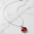 Naszyjnik damski z intensywnie czerwonym kryształem Swarovski®