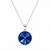 Naszyjnik srebrny z okrągłym kryształem Swarovski® 12 mm Sapphire