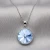 Elegancki srebrny naszyjnik z kryształem Swarovski® 12 mm Light Sapphire