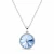 Naszyjnik srebrny z okrągłym kryształem Swarovski® 12 mm Light Sapphire