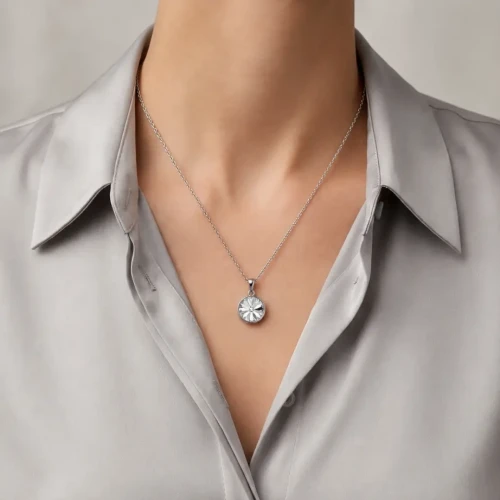 Srebrny naszyjnik z kryształem Swarovski® Crystal 12 mm