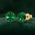 Damskie kolczyki srebrne pozłacane z zielonymi kryształami Swarovski® Majestic Green