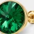 Kolczyki na sztyft z pozłacanego srebra z kryształami Swarovski® w kolorze Majestic Green