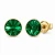Kolczyki srebrne pozłacane na sztyft z kryształami Swarovski® 8 mm Majestic Green