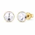 Kolczyki srebrne pozłacane na sztyft z kryształami Swarovski® 8 mm Crystal