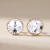 Eleganckie pozłacane kolczyki z kryształami Swarovski® 8 mm Crystal