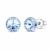 Kolczyki srebrne na sztyft z kryształami Swarovski® 8 mm Light Sapphire