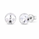 Kolczyki srebrne na sztyfcie z kryształami Swarovski® 8 mm Crystal