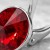 Eleganckie kolczyki srebrne z kryształami Swarovski® w kolorze Scarlet