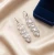 Luksusowe srebrne kolczyki ślubne ozdobione kryształami Swarovski®