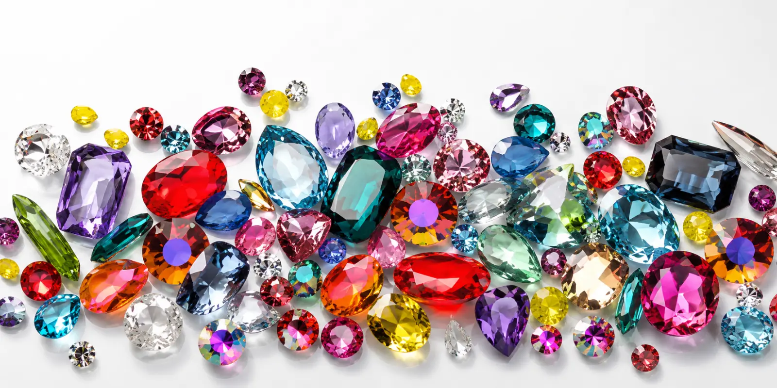 kryształy Swarovski w różnych barwach